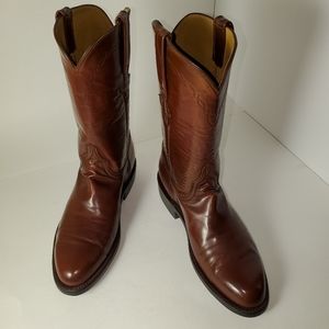 Lucchese Classics Men's Western Roper Boots Color Brown Size 7 B Handmade